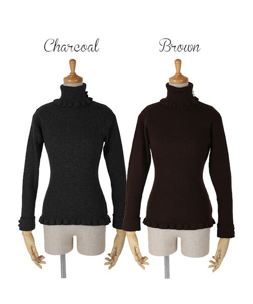 F i.n.t(フィント)の「釦付きリブタートル/F&A(ニット/セーター・レディース・その他)」の4枚目の写真