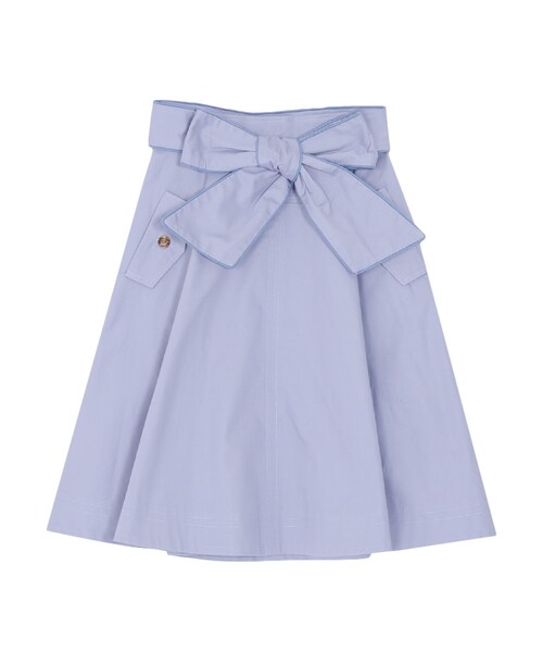 dazzlin（ダズリン）の「【se】リボン付きデザイン切替スカート（スカート・レディース・オフホワイト/ブルー/ベージュ・S/M）」の3枚目の写真