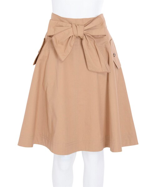 dazzlin（ダズリン）の「【se】リボン付きデザイン切替スカート（スカート・レディース・オフホワイト/ブルー/ベージュ・S/M）」の7枚目の写真