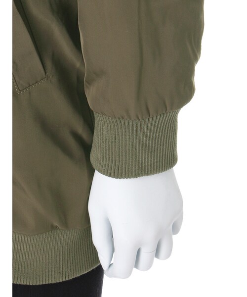 GYDA（ジェイダ）の「LONG BASIC MA-1ブルゾン（ジャケット/アウター・レディース・ブラック/ネイビー/カーキ）」の9枚目の写真