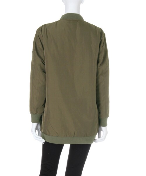 GYDA（ジェイダ）の「LONG BASIC MA-1ブルゾン（ジャケット/アウター・レディース・ブラック/ネイビー/カーキ）」の6枚目の写真