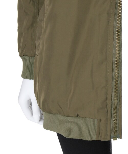 GYDA（ジェイダ）の「LONG BASIC MA-1ブルゾン（ジャケット/アウター・レディース・ブラック/ネイビー/カーキ）」の10枚目の写真