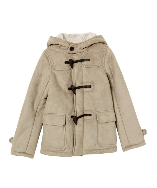 jouetie(ジュエティ)の「フェイクムートンダッフルコート(ジャケット/アウター・レディース・ブラック/ブラウン/ベージュ・S/M)」の3枚目の写真