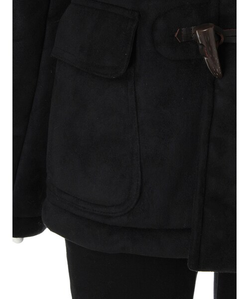 jouetie(ジュエティ)の「フェイクムートンダッフルコート(ジャケット/アウター・レディース・ブラック/ブラウン/ベージュ・S/M)」の9枚目の写真