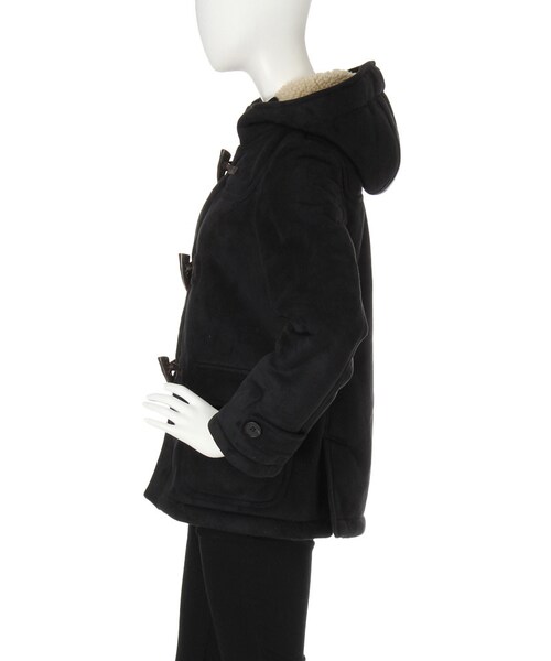 jouetie(ジュエティ)の「フェイクムートンダッフルコート(ジャケット/アウター・レディース・ブラック/ブラウン/ベージュ・S/M)」の5枚目の写真