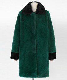 DHOLIC | フェイクファーツートンミドル丈コート(その他アウター)