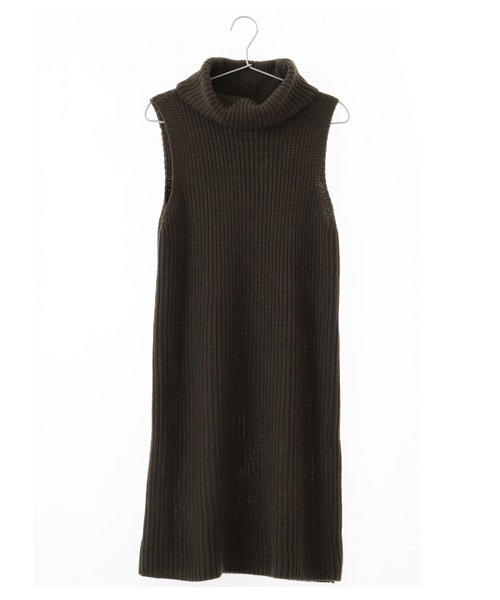 earth music&ecology（アースミュージックアンドエコロジー）の「ノースリーブタートルワンピース（ワンピース/ドレス・ブラック/ブリックレッド/キャメル/カーキ・F）」の3枚目の写真