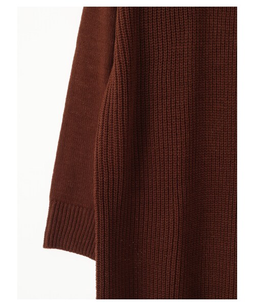 earth music&ecology（アースミュージックアンドエコロジー）の「ハイネックニットワンピース（ワンピース/ドレス・ライトグレー/ブラック/ブラウン/カーキ・F）」の8枚目の写真