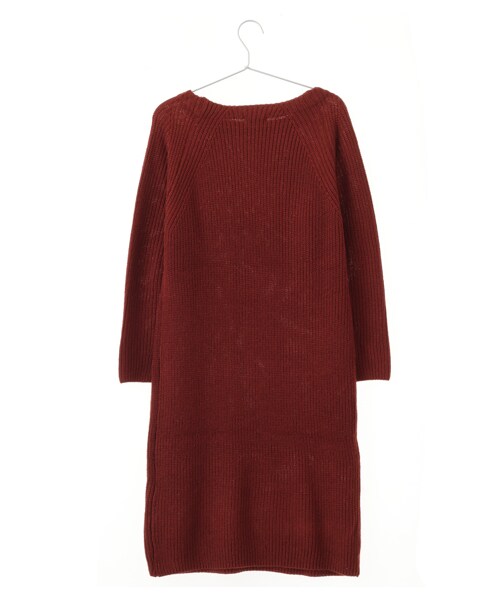 earth music&ecology（アースミュージックアンドエコロジー）の「ボトルネックニットワンピース（ワンピース/ドレス・ブリックレッド/キャメル/カーキ/ネイビー・F）」の6枚目の写真
