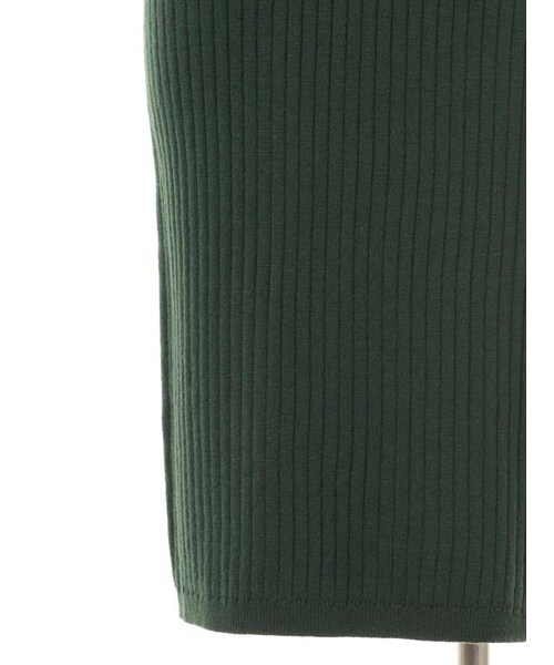 31 Sons de mode（トランテアン　ソン　ドゥ　モード）の「１２Ｇリブストレッチニットスカート（スカート・レディース・カーキグリーン/ブラック・36）」の7枚目の写真