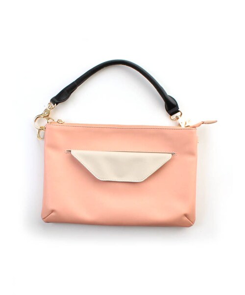 31 Sons de mode（トランテアン　ソン　ドゥ　モード）の「ポーチ付トートバッグ（バッグ・レディース・ホワイト/ブラック/ベージュ・フリー）」の17枚目の写真