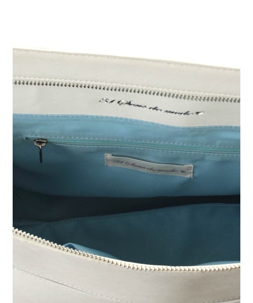 31 Sons de mode（トランテアン　ソン　ドゥ　モード）の「ポーチ付トートバッグ（バッグ・レディース・ホワイト/ブラック/ベージュ・フリー）」の11枚目の写真