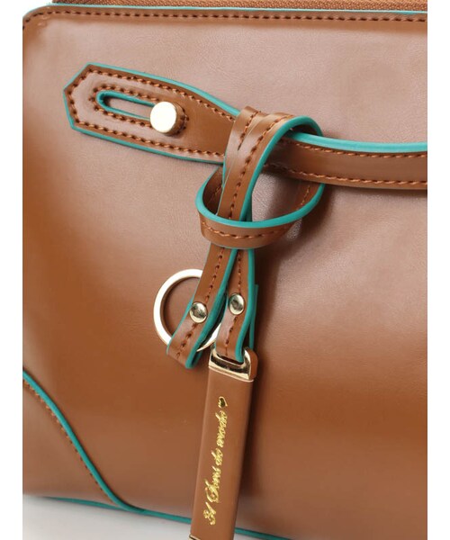 31 Sons de mode（トランテアン　ソン　ドゥ　モード）の「配色ミニボストンバッグ（バッグ・レディース・ブラウン/ホワイト/ベージュ・フリー/フリー/SOLD_OUT）」の8枚目の写真