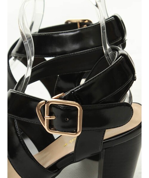 31 Sons de mode（トランテアン　ソン　ドゥ　モード）の「ベルテッドサンダル（シューズ・レディース・キャメル/ブラック・S/M/L）」の6枚目の写真