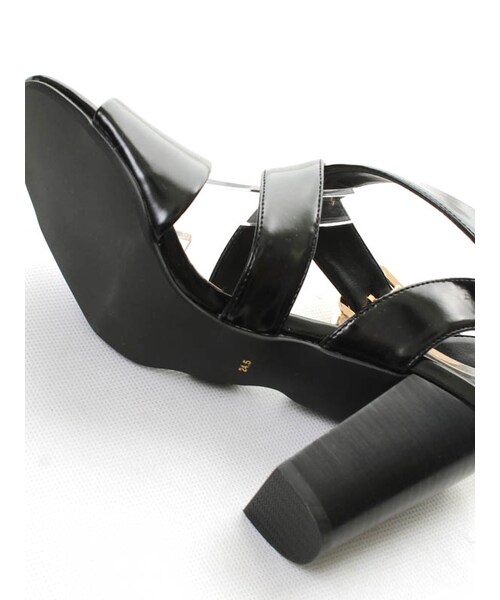 31 Sons de mode（トランテアン　ソン　ドゥ　モード）の「ベルテッドサンダル（シューズ・レディース・キャメル/ブラック・S/M/L）」の8枚目の写真