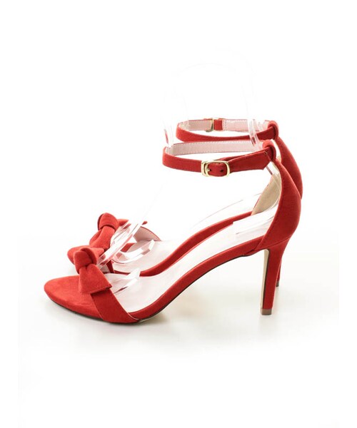 31 Sons de mode（トランテアン　ソン　ドゥ　モード）の「リボンフラットストラップサンダル（シューズ・レディース・ブラック/レッド/ピンク/インディゴブルー・S/M/L/L/在庫:1）」の6枚目の写真