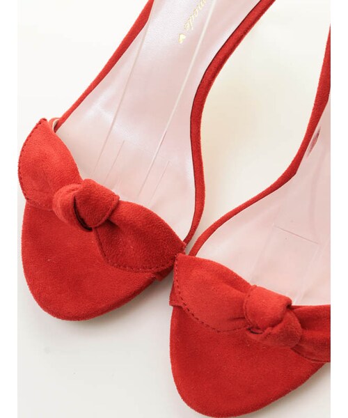 31 Sons de mode（トランテアン　ソン　ドゥ　モード）の「リボンフラットストラップサンダル（シューズ・レディース・ブラック/レッド/ピンク/インディゴブルー・S/M/L/L/在庫:1）」の8枚目の写真