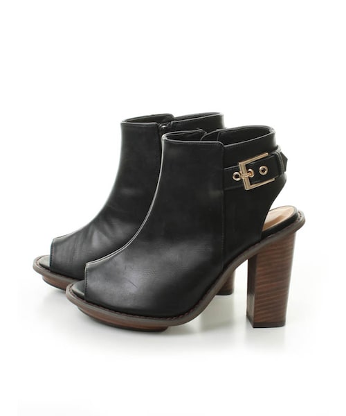 31 Sons de mode（トランテアン　ソン　ドゥ　モード）の「オープントゥショートブーツ（シューズ・レディース・ブラック/キャメル・S/M/L/S/在庫:1/L/在庫:1）」の10枚目の写真