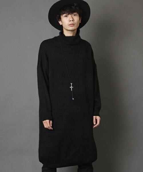 Louches（ルーシュ）の「タートルネックロングニットワンピース（ニット/セーター・メンズ・ブラック/グレー/ベージュ・FREE）」の8枚目の写真