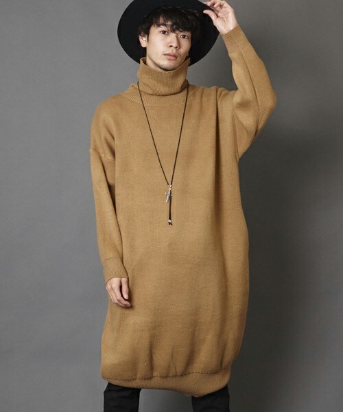 Louches（ルーシュ）の「タートルネックロングニットワンピース（ニット/セーター・メンズ・ブラック/グレー/ベージュ・FREE）」の13枚目の写真