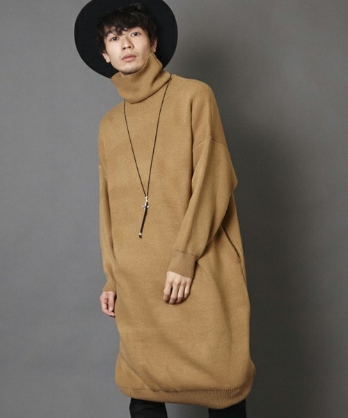 Louches（ルーシュ）の「タートルネックロングニットワンピース（ニット/セーター・メンズ・ブラック/グレー/ベージュ・FREE）」の14枚目の写真