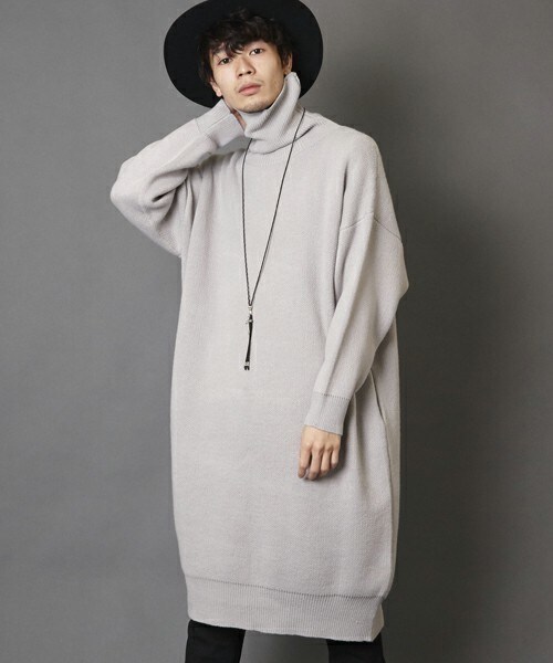 Louches（ルーシュ）の「タートルネックロングニットワンピース（ニット/セーター・メンズ・ブラック/グレー/ベージュ・FREE）」の18枚目の写真