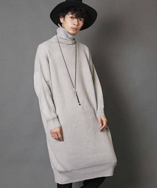Louches（ルーシュ）の「タートルネックロングニットワンピース（ニット/セーター・メンズ・ブラック/グレー/ベージュ・FREE）」の19枚目の写真