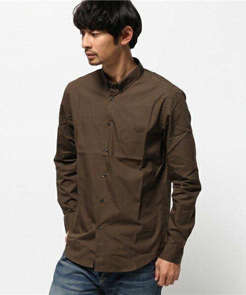 UNION STATION（ユニオンステーション）の「【コムドコットン】BDボタンダウンシャツ（シャツ/ブラウス・メンズ・ホワイト/ライトブラウン/カーキ/ネイビー・SMALL/MEDIUM/LARGE/LL）」の3枚目の写真