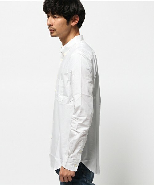 UNION STATION（ユニオンステーション）の「【コムドコットン】BDボタンダウンシャツ（シャツ/ブラウス・メンズ・ホワイト/ライトブラウン/カーキ/ネイビー・SMALL/MEDIUM/LARGE/LL）」の5枚目の写真