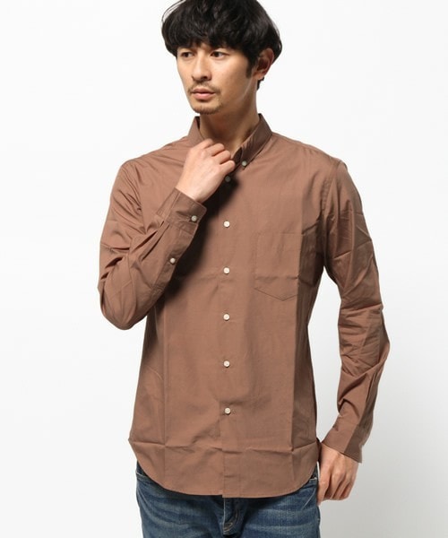 UNION STATION（ユニオンステーション）の「【コムドコットン】BDボタンダウンシャツ（シャツ/ブラウス・メンズ・ホワイト/ライトブラウン/カーキ/ネイビー・SMALL/MEDIUM/LARGE/LL）」の2枚目の写真