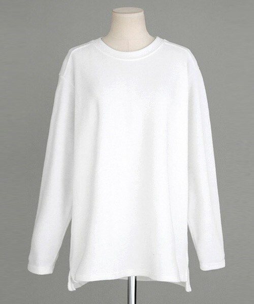 DHOLIC（ディーホリック）の「ラウンドネックやわらか素材ベーシックTシャツ（Tシャツ/カットソー・レディース・ダークグリーン/ワイン/ホワイトアイボリー/グレー・FREE）」の2枚目の写真