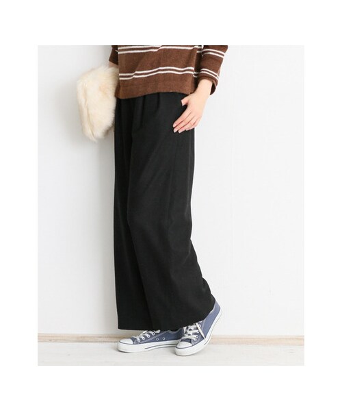 URBAN RESEARCH Sonny Label（アーバンリサーチサニーレーベル）の「ウール混ツータックワイドパンツ（パンツ・レディース・キャメル/グレー/ブラック・36/38）」の8枚目の写真