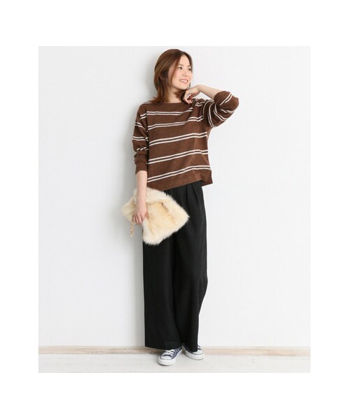 URBAN RESEARCH Sonny Label（アーバンリサーチサニーレーベル）の「ウール混ツータックワイドパンツ（パンツ・レディース・キャメル/グレー/ブラック・36/38）」の9枚目の写真