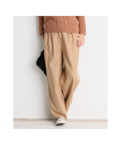 URBAN RESEARCH Sonny Label（アーバンリサーチサニーレーベル）の「ウール混ツータックワイドパンツ（パンツ・レディース・キャメル/グレー/ブラック・36/38）」の4枚目の写真