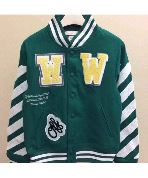 no brand（ノーブランド）の「OFF WHITE スタジャン size L
