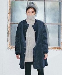 DHOLIC | ボアライナーコーデュロイロング丈ベースボールジャンパ－(スタジャン)