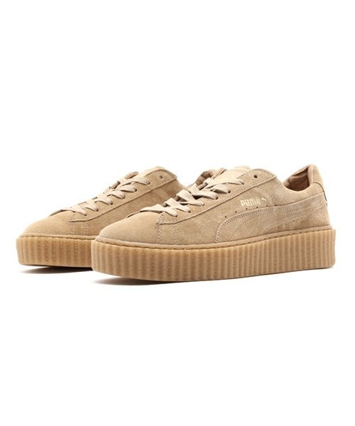 PUMA（プーマ）の「ウィメンズ プーマ スエード クリーパー PUMA SUEDE CREEPER 361005-03（スニーカー・レディース・ベージュ・25cm）」の2枚目の写真