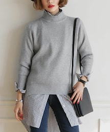 DHOLIC | モックネックハイゲージニットプルオーバー(ニット/セーター)