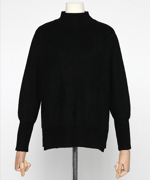 DHOLIC（ディーホリック）の「モックネックハイゲージニットプルオーバー（ニット/セーター・レディース・グレー/ピンク/クリーム/ブラック・FREE）」の3枚目の写真