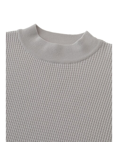 w closet（ダブルクローゼット）の「ワッフルハイネックニット（トップス・レディース・オフホワイト/グレー/Dオレンジ/チャコール・FREE）」の8枚目の写真