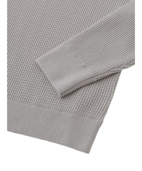 w closet（ダブルクローゼット）の「ワッフルハイネックニット（トップス・レディース・オフホワイト/グレー/Dオレンジ/チャコール・FREE）」の9枚目の写真