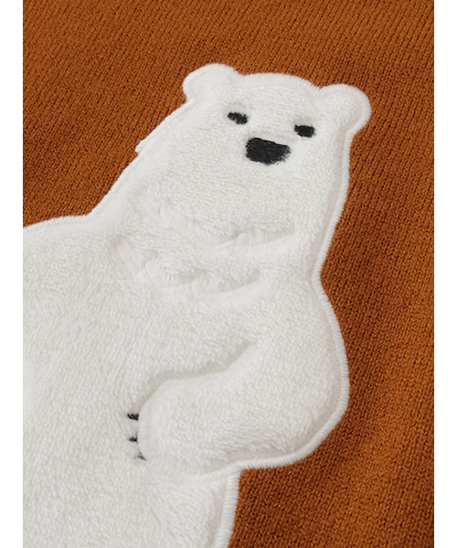 w closet(ダブルクローゼット)の「クマモチーフニット(トップス・レディース・グレー/キャメル/カーキ・FREE)」の8枚目の写真