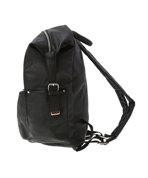 w closet（ダブルクローゼット）の「ダンディーンリュック（バッグ・レディース・レザーブラック/ナイロンブラック/カーキ・FREE）」の4枚目の写真