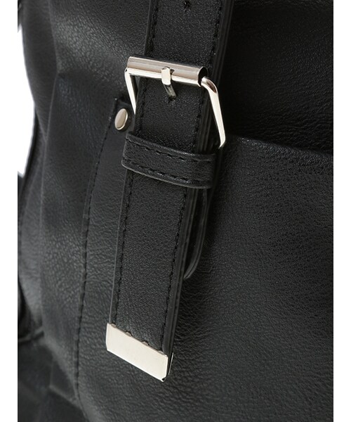 w closet（ダブルクローゼット）の「ダンディーンリュック（バッグ・レディース・レザーブラック/ナイロンブラック/カーキ・FREE）」の5枚目の写真