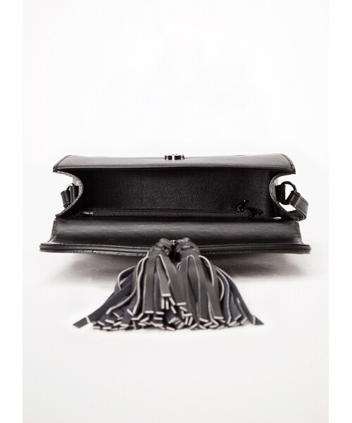 gracegift（グレースギフト）の「韓國時尚經典流蘇質感方包（バッグ・レディース・黑/銀灰・F）」の3枚目の写真