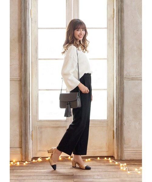 gracegift（グレースギフト）の「韓國時尚經典流蘇質感方包（バッグ・レディース・黑/銀灰・F）」の8枚目の写真