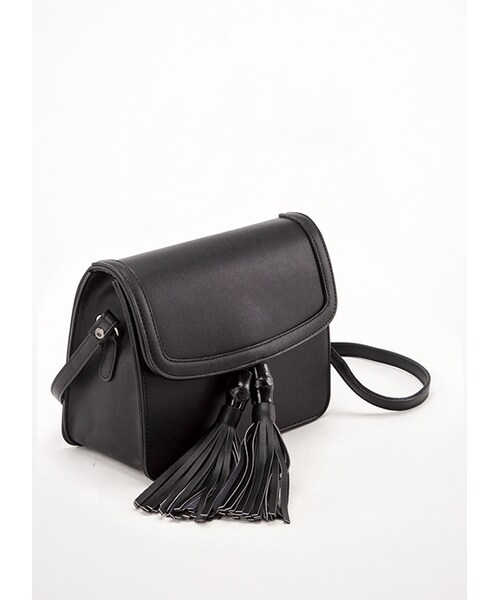 gracegift（グレースギフト）の「韓國時尚經典流蘇質感方包（バッグ・レディース・黑/銀灰・F）」の2枚目の写真