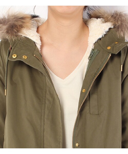 mysty woman（ミスティウーマン）の「ファーライナー付きモッズコート