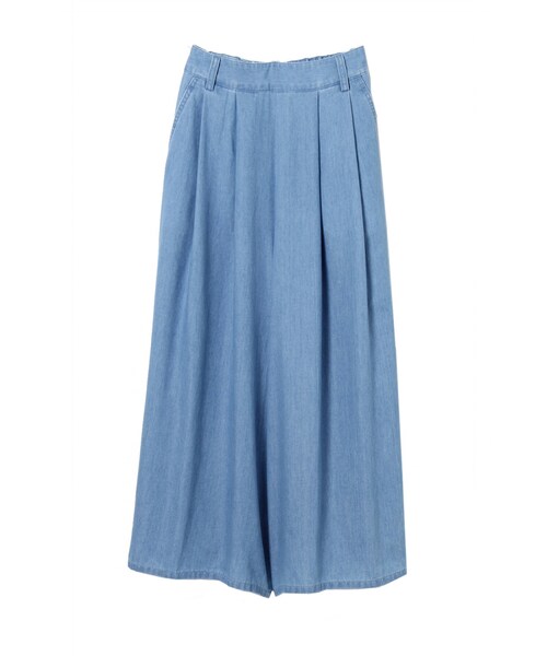EGOIST（エゴイスト）の「Denim Gaucho Pants（パンツ・Blue/LIGHT BLUE・F）」の2枚目の写真