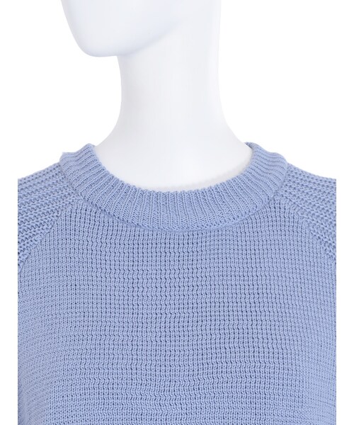 EMODA（エモダ）の「SLIT LAYER SHニット（トップス・レディース・ホワイト/ブラック/アイスブルー・F）」の8枚目の写真